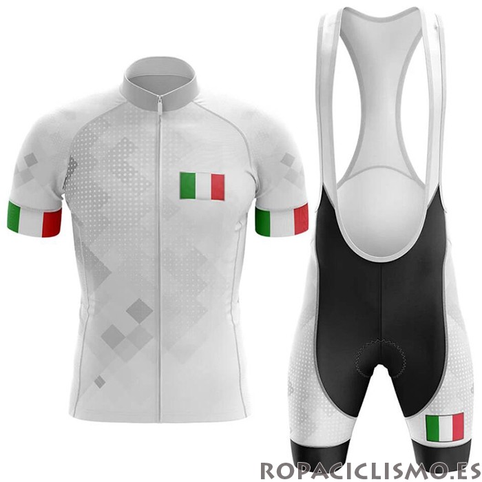 2020 Maillot Italia Tirantes Mangas Cortas Blanco (2)